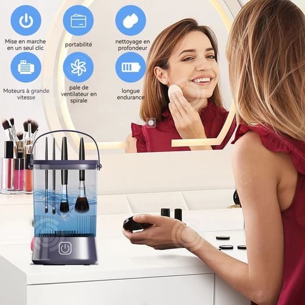 INN Ultrasonic Cleaner 10x9,6x15,3cm 1200mah IP65 2 Rengöringslägen Typ-C Laddning Elektrisk Makeup Brush Cleaner