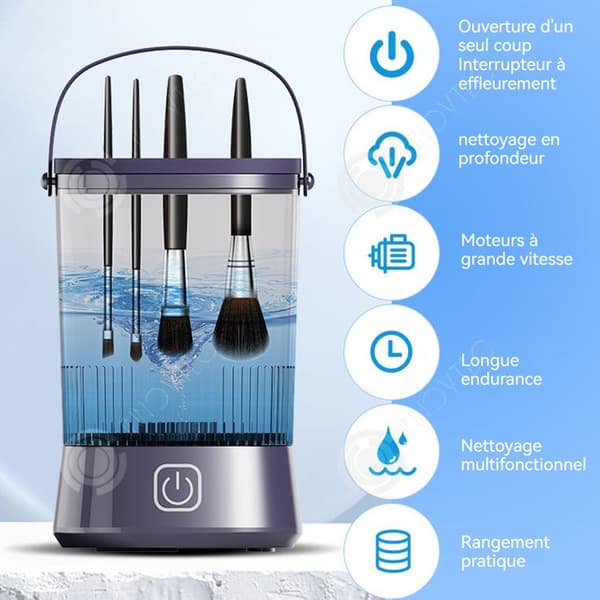 INN Ultrasonic Cleaner 10x9,6x15,3cm 1200mah IP65 2 Rengöringslägen Typ-C Laddning Elektrisk Makeup Brush Cleaner