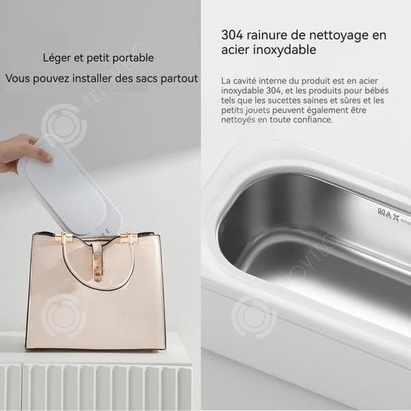 INN Ultrasonic Cleaner 47000hz 350ml 360 graders rengöring ultraljudsrengörare glasögonrengörare ultraljudsglasögonrengöring