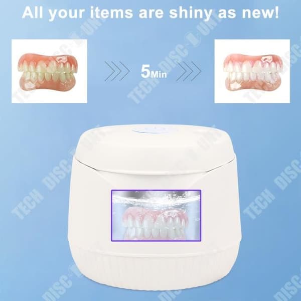 TD® Denture Cleaner Ultrasonic Cleaner Helautomatisk UV Denture Cleaner