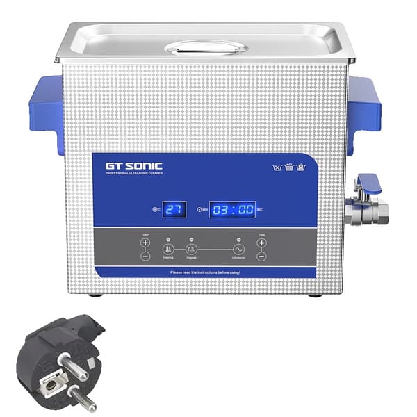 Ultralydsrenser, 6L kapacitet, 150W ultralydseffekt, 300W varmeeffekt,220V EU stik
