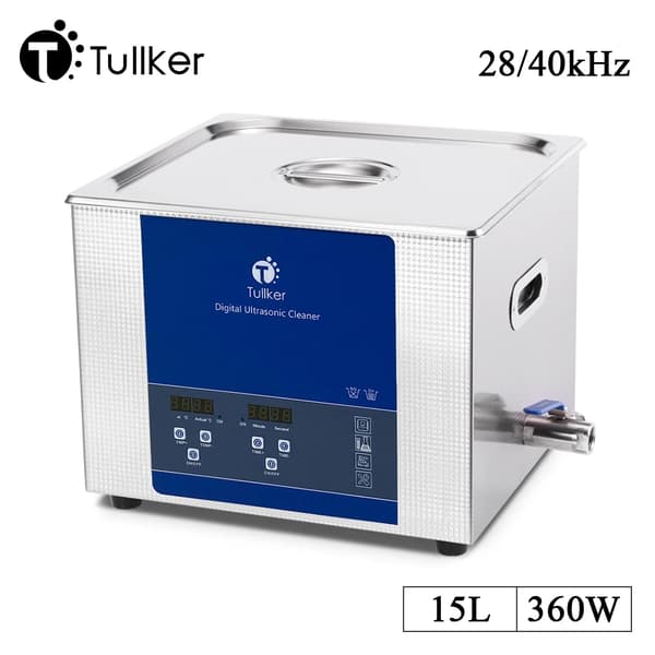 Digital Ultrasonic Renser, 15L Kapacitet, 360W Effekt, Lav Støjdrift,Digital, EU