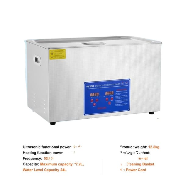 Ultralydsrenser, Kraftfuld 600W Ultralydsstyrke, Stor 27,2L Kapacitet,30 liter