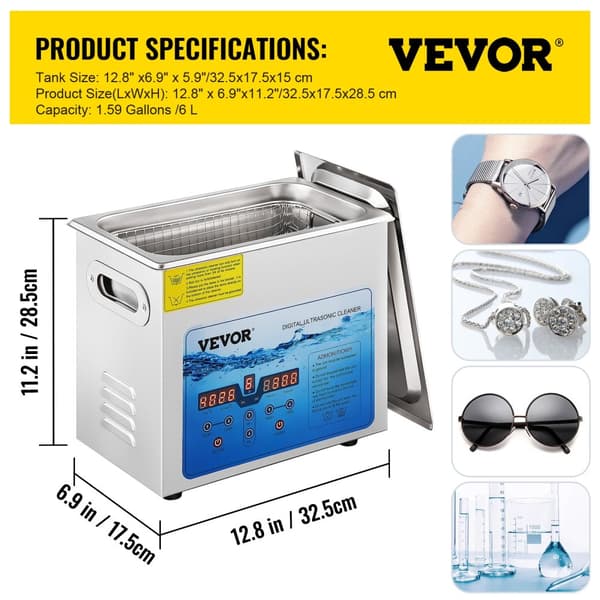 Ultralydsrenser, Justerbar Frekvens 36KHz-40KHz, LED Digital Skærm,6L