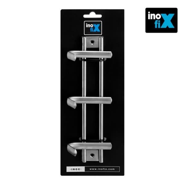 Rostfri klädhängare 3 krokar (blister) inofix