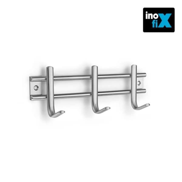 Rostfri klädhängare 3 krokar (blister) inofix