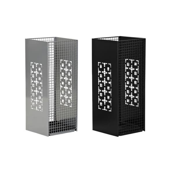paraplystativ 19 x 19 x 47,5 cm svart grå metallloft (2 enheter)