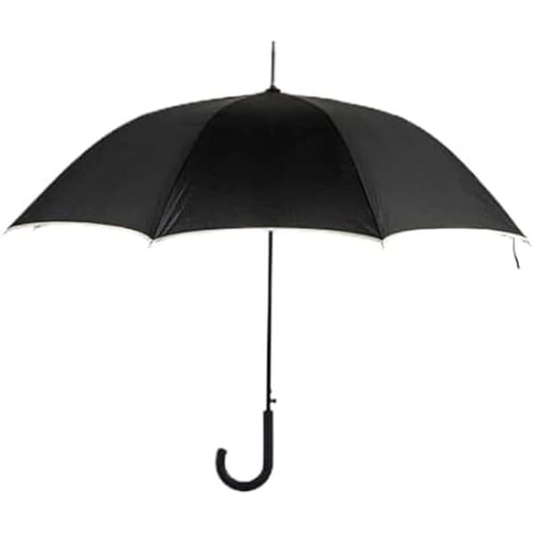 Paraply - BigBuy Home - Krämsvart - Metall - Fiber - Paket med 12 enheter