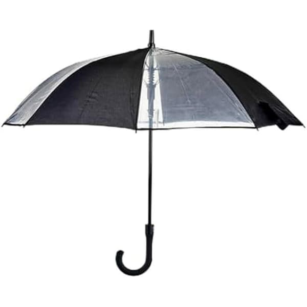 Paraply - BigBuy Home - Transparent Svart - Metall - 96 x 96 x 84,5 cm - 24 enheter