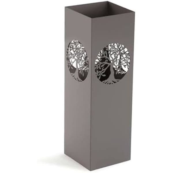 Paraplyställ - Versa - Livets träd - Grå metall - 16,5 x 16,5 x 50,5 cm - Modern design