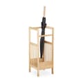 Miniatyrbild 1 av 6: Relaxdays bambu paraplyställ Elegant trästativ i naturlig design med 2 handtag HxBxD: 64 x 25 x 26,5 cm, naturligt