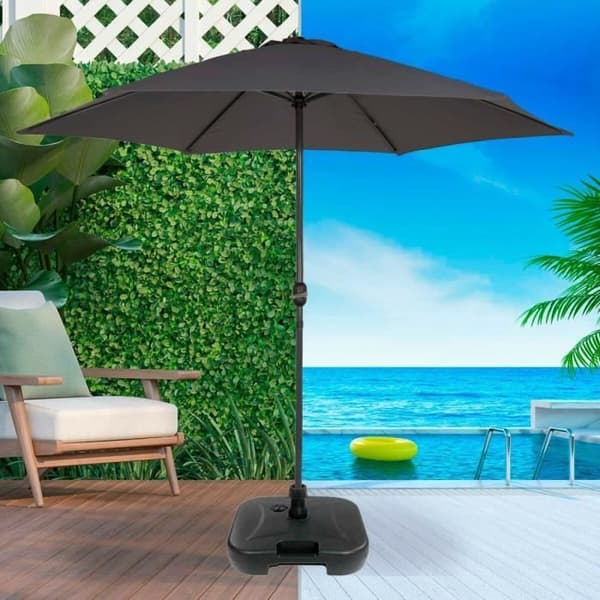 bas för aktivt paraply 44,5 x 12,5 x 44,5 cm svart plast - Färg: Svart