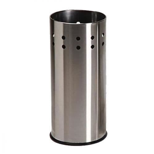 Lonati Entrance Paraply Stand - 50 x 23,5 x 23,5 cm - Modern Steel Paraply Stand - Silver - Versa