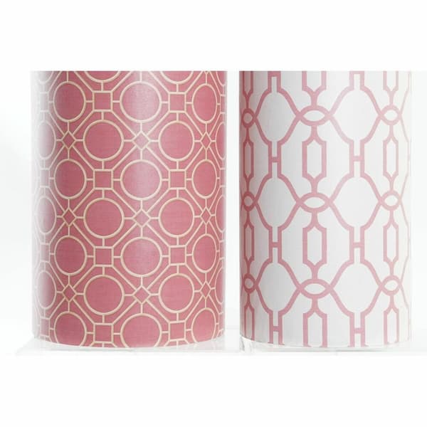 Paraplystativ DKD Home Decor Lærred Træ Orange Hvid (23 x 23 x 54,5 cm)
