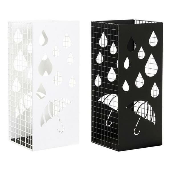 Sateenvarjoteline DKD Home Decor Musta Metalli Valkoinen (19.5 x 20 x 47.5 cm) (2 pcs)