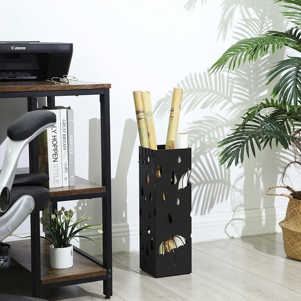 Paraplystativ - paraplyholder - 15,5 x 49 cm - drop - sort