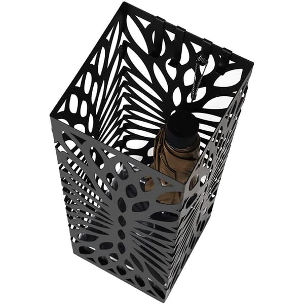 Paraplystativ - paraplyholder - metal - 15,5 x 49 cm - sort