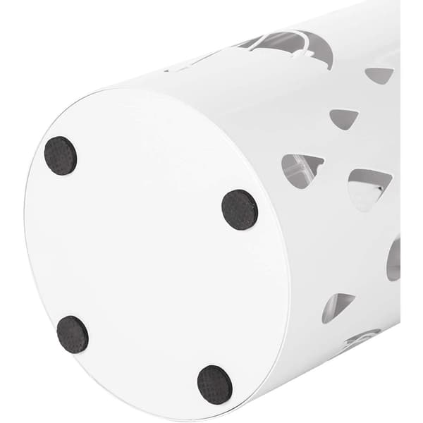 Paraplystativ - paraplyholder - metal - ⌀19,5 x 49 cm - hvid
