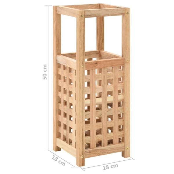 vidaXL paraplystativ massivt valnøddetræ 18 x 18 x 50 cm -  Paraplyholdere & –stativer