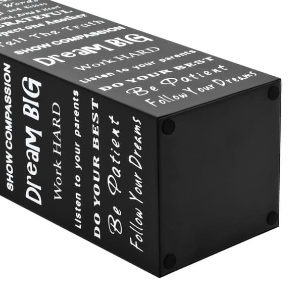 The Living Store paraplystativ tekst stål sort -  Paraplyholdere & –stativer