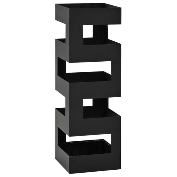 The Living Store paraplystativ tetris stål sort -  Paraplyholdere & –stativer