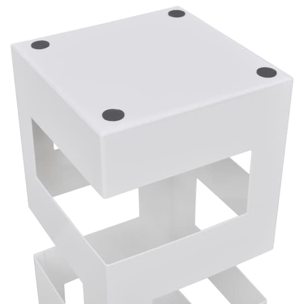 Paraplyholdere & –stativer - Hvid kvadratisk holder til paraplyer og stokke, stål, 48,5 cm