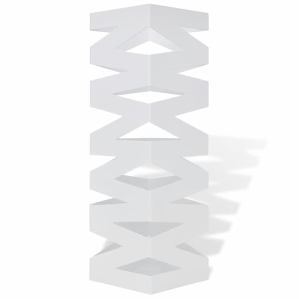 Hvid kvadratisk holder til paraplyer og stokke, stål, 48,5 cm - Paraplyholdere - Paraplyholder - Home & Living