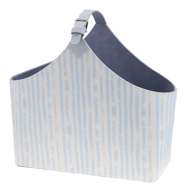 Tidsskriftholder DKD Home Decor 49 x 17 x 45 cm Blå Hvid Middelhavet