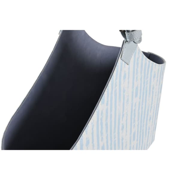 Tidsskriftholder DKD Home Decor 49 x 17 x 45 cm Blå Hvid Middelhavet