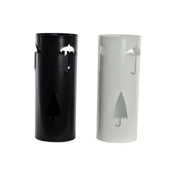 Paraplubak DKD Home Decor 19 x 47 cm Hvit Svart Stål Paraply 19 x 19 x 47 cm (2 enheter)