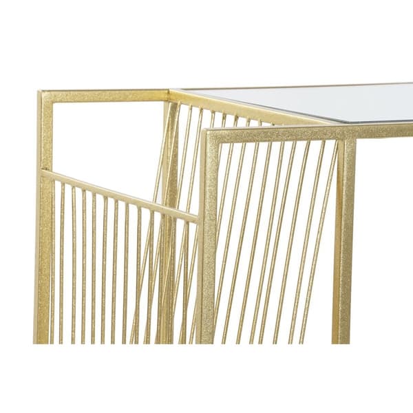 Lehtiteline DKD Home Decor Kullattu Metalli Peili 48 x 35 x 71 cm