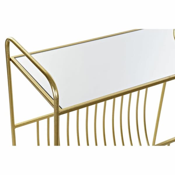 Magasinstativ DKD Home Decor Speil Gyllen Metall (76 x 35 x 83 cm)