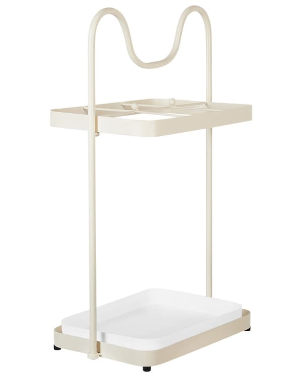 Paraplystativ lys beige metal jern til entre reception indgang til inden dørs brug