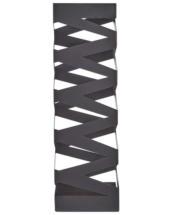 Paraplystativ Svart Metall Jern 15 x 15 x 49 cm Moderne design Oppbevaring Entré