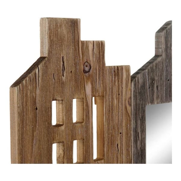 Lehtiteline DKD Home Decor Valkoinen Ruskea Metalli Paolownia wood (57 x 10 x 40 cm)