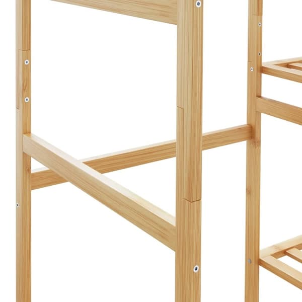 vidaXL tøjstativ med hylder 100x50x184,5 cm bambus