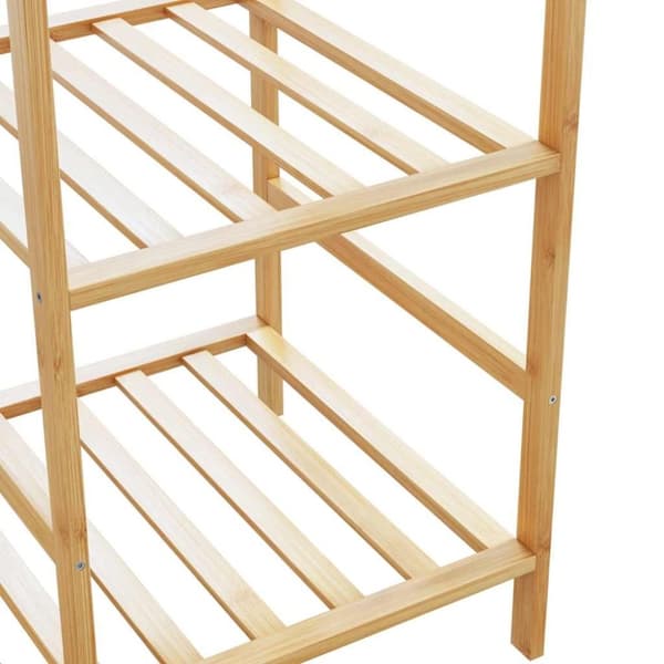 vidaXL tøjstativ med hylder 100x50x184,5 cm bambus