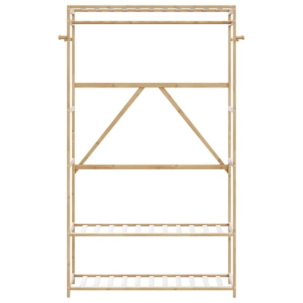 vidaXL Vaateteline hyllyillä 110x40x175 cm Bambu