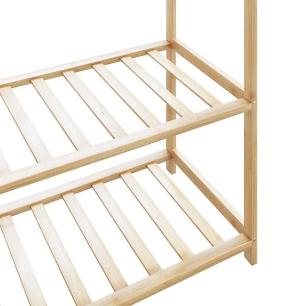vidaXL Vaateteline hyllyillä 110x40x175 cm Bambu