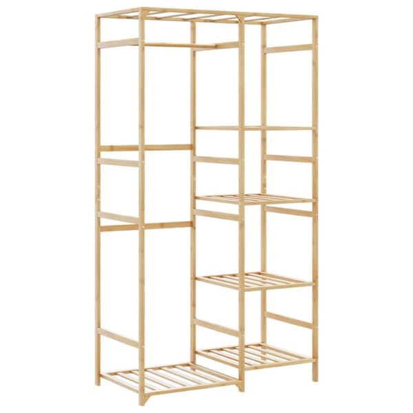 vidaXL Klesstativ med hyller 100x50x184,5 cm bambus