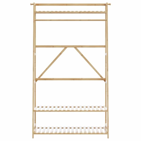 vidaXL tøjstativ med hylder 110x40x180 cm bambus