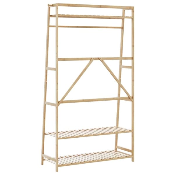 vidaXL tøjstativ med hylder 110x40x180 cm bambus