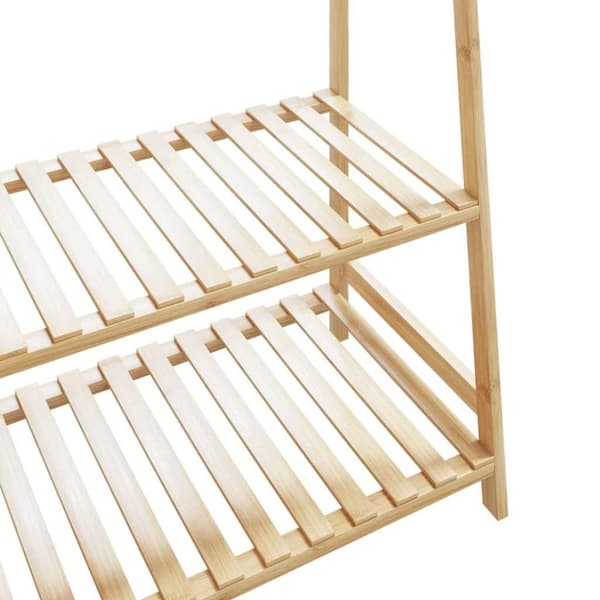 vidaXL tøjstativ med hylder 110x40x180 cm bambus