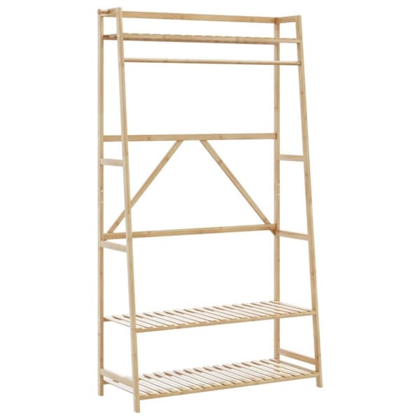 vidaXL tøjstativ med hylder 110x40x180 cm bambus