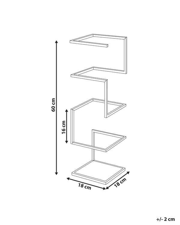 Paraplystativ Sort Metal Holder Abstrakt Form