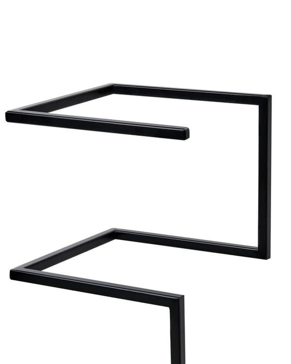 Paraplystativ Sort Metal Holder Abstrakt Form