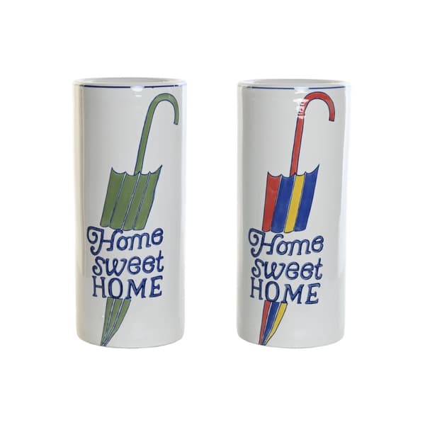 Sateenvarjoteline DKD Home Decor Monivärinen Kaupunki 19 x 19 x 44 cm 19 x 19 x 45 cm (2 osaa)