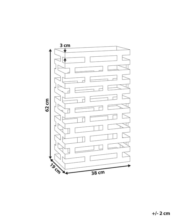 Paraplystativ Svart Jern Pulverlakkert 62 x 38 cm Moderne stil Oppbevaring Entré Gang