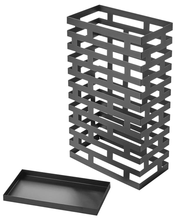 Paraplystativ Svart Jern Pulverlakkert 62 x 38 cm Moderne stil Oppbevaring Entré Gang