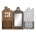 Miniatyrbillede 1 af 3: Tidsskriftholder DKD Home Decor Hvid Brun Metal Paulonia træ (57 x 10 x 40 cm)